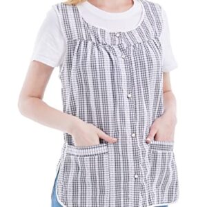 Nanxson Women Cobbler Apron with 2 Patch Pockets,Smock with Buttons for Work Chef kitchen CF3152