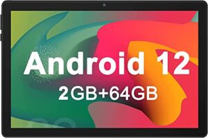 android 12.0 tablet, 10 inch 2gb ram 64gb rom, 512gb expand, tablet with dual camera, wifi, bluetooth, hd touch screen, google gms certified