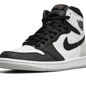 Nike mens Air Jordan 1 Retro High Sneaker, White/Black-grey Fog-bleached, 11