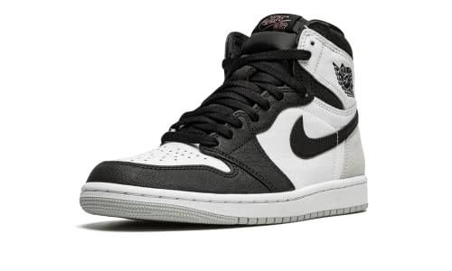 Nike mens Air Jordan 1 Retro High Sneaker, White/Black-grey Fog-bleached, 11