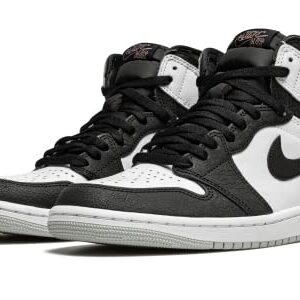 Nike mens Air Jordan 1 Retro High Sneaker, White/Black-grey Fog-bleached, 11