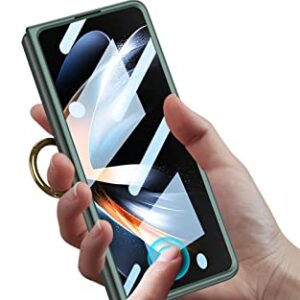 BAILI Samsung Z Fold 4 Case with Ring,Ultra -Thin Z Fold 4 Case,Galaxy Z Flip 4 Case,Military Grade Drop Protective Case,(Ring,Silver)