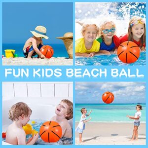 Yunsailing 50 Pcs Mini Beach Balls Bulk, 4.3 Inch Mini Inflatable Beach Ball, Basketballs Beach Toys Pool Toys for Hawaiian Party Decorations Summer Theme Party Favor for Pool Games Water Games