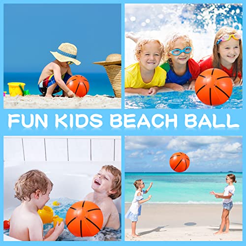 Yunsailing 50 Pcs Mini Beach Balls Bulk, 4.3 Inch Mini Inflatable Beach Ball, Basketballs Beach Toys Pool Toys for Hawaiian Party Decorations Summer Theme Party Favor for Pool Games Water Games