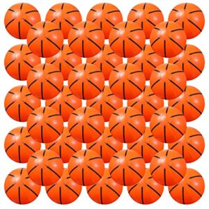 yunsailing 50 pcs mini beach balls bulk, 4.3 inch mini inflatable beach ball, basketballs beach toys pool toys for hawaiian party decorations summer theme party favor for pool games water games