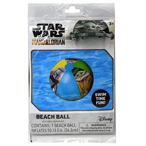 united pacific designs 26589mando: star wars the mandalorian inflatable beach ball, multicolor