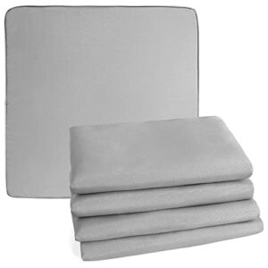 glogex outdoor cushion covers for patio furniture - gray 24x24x4, set of 4 waterproof patio cushion slipcovers replacement, outdoor furniture, chair, sofa, couch