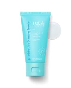 tula skin care the cult classic purifying face cleanser (travel-size) | gentle and effective face wash, makeup remover, nourishing and hydrating | 1.67 oz.