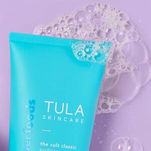 TULA Skin Care The Cult Classic Purifying Face Cleanser (Travel-Size) | Gentle and Effective Face Wash, Makeup Remover, Nourishing and Hydrating | 1.67 oz.