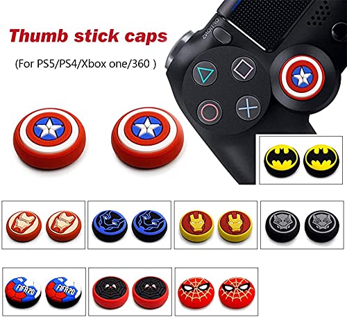 10Pcs Analog Thumb Grip Stick Cover, Dualsense Wireless Controllers Game Remote Joystick Cap, Non-Slip Silicone Handle Protection Cover for PS5/PS4/Xbox one/360/Nintendo Switch PRO