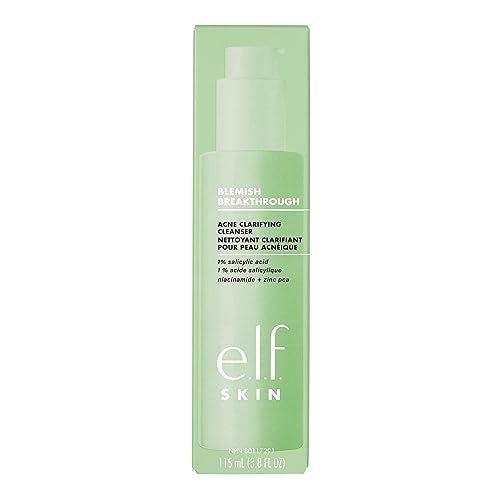 e.l.f. SKIN Blemish Breakthrough Acne Clarifying Cleanser, Facial Cleanser For Fighting Blemishes, Infused With Salicylic Acid, Vegan & Cruelty-Free