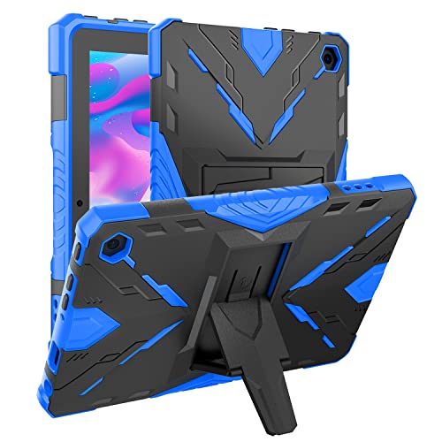 MaoMini for New Kindle Fire 7 Case 2022 Release 12th Generation,Kickstand Heavy Duty Armor Defender Cover (Blue)