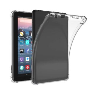 reasun case for kindle fire 7 2022 release, ultra clear soft flexible transparent tpu shell case skin bumper back cover for all-new amazon kindle fire 7 tablet 12th generation 2022 release, clear