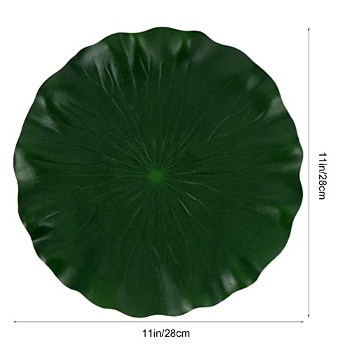 Hemoton Pond Plants Lilly Pads Resin Water Plant 3Pcs Artificial Floating Foam Leaves, Artificial Foliage Pond Decor (11inch/ 28cm) Floating Aquarium Plants Flower Plants Decor