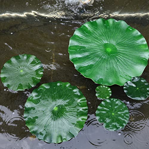 Hemoton Pond Plants Lilly Pads Resin Water Plant 3Pcs Artificial Floating Foam Leaves, Artificial Foliage Pond Decor (11inch/ 28cm) Floating Aquarium Plants Flower Plants Decor