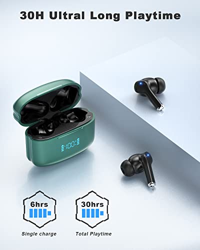 Myinnov Active Noise Cancelling Wireless Earbuds,Bluetooth 5.3 Headphones with 6 Microphones,Ture Wireless in-Ear Detection Ear Buds, IPX6 Waterproof Stereo Earphones for iPhone&Android