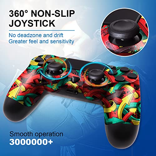 MOOGOLE PS4 Controller Wireless, with USB Cable/1000mAh Battery/Dual Vibration/6-Axis Motion Control/3.5mm Audio Jack/Multi Touch Pad/Share Button, PS4 Controller Compatible with PS4/Slim/Pro/PC