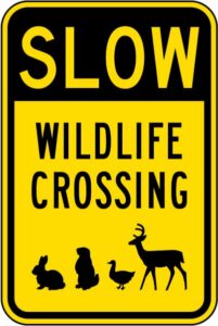 qkiods aluminum metal sign slow wildlife crossing for bars club restaurants cafes pubs