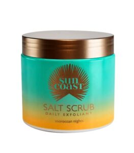 sun coast salt scrub - daily skin exfoliant (moroccan nights, 22 oz)