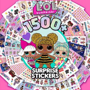 l.o.l. surprise! 1500+ little sister & tots stickers, queen bee, diva, go-go gurl, glitter queen, cosmic queen, shapes, super b.b., rocker, cute gifts for girls kids teens adults