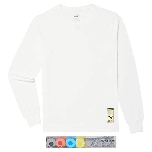 PUMA Mens X You Screen Print Kit Crew Neck Long Sleeve Athletic Tops Casual - White - Size M