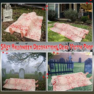 5.4ft Halloween Decorations Outdoor Props - Scary Hallowmas Back from The Grave Dead Victim Prop for Haunted House Party Decor(Assembly Needed)