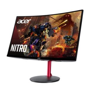 Nitro by Acer 27" Full HD 1920 x 1080 1500R Curve PC Gaming Monitor | AMD FreeSync Premium | 165Hz Refresh | 1ms (VRB) | ZeroFrame Design | 1 x Display Port 1.4 & 2 x HDMI 2.0 Ports ED270R Mbmiiphx