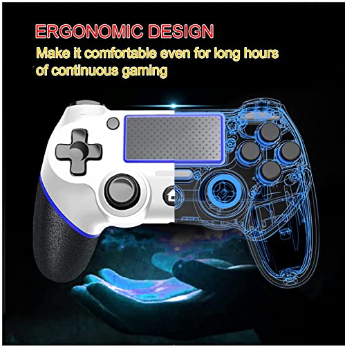 Niacop Wireless PS-4 Controller, Dual-shock PS-4 Controller compatible play-station 4/3/Pro/Slim/PC, Gamepad with Dual Vibration, Turbo,Touch Pad, Battery capacity 600mAh