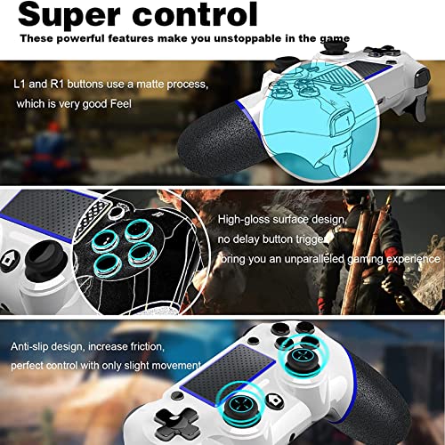 Niacop Wireless PS-4 Controller, Dual-shock PS-4 Controller compatible play-station 4/3/Pro/Slim/PC, Gamepad with Dual Vibration, Turbo,Touch Pad, Battery capacity 600mAh