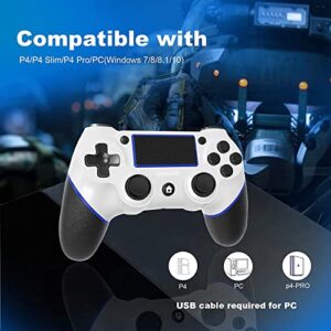 Niacop Wireless PS-4 Controller, Dual-shock PS-4 Controller compatible play-station 4/3/Pro/Slim/PC, Gamepad with Dual Vibration, Turbo,Touch Pad, Battery capacity 600mAh