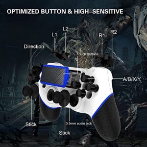 Niacop Wireless PS-4 Controller, Dual-shock PS-4 Controller compatible play-station 4/3/Pro/Slim/PC, Gamepad with Dual Vibration, Turbo,Touch Pad, Battery capacity 600mAh