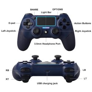 Matbip PS-4 Controller Wireless Play-Station 4 Controller Compatible PS-4/Pro/Slim/PC PS-4 Controller Dual-Shock 4 with Dual Vibration/Joystick/Turbo/Touch Pad Brand