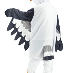 Adult Seagull One Piece Pajamas Animal Cosplay Halloween Costume for Men Women