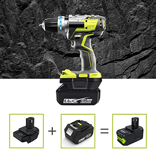 Rocivic MT20RNL Battery Adapter for Makita 18V Battery Convert to Ryobi 18V Lithium Battery, Compatible with Makita 18 Volt BL1860B BL1850B BL1840 BL1830B