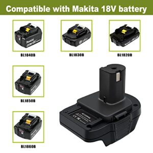 Rocivic MT20RNL Battery Adapter for Makita 18V Battery Convert to Ryobi 18V Lithium Battery, Compatible with Makita 18 Volt BL1860B BL1850B BL1840 BL1830B