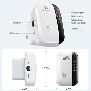 2023 Newest WiFi Extender Signal Booster, Covers Up to 3000sq.ft and 35 Devices, WiFi Range Extender, WiFi boosters for The House,with Ethernet Port, Easy Setup,Router Extender for Wireless Internet