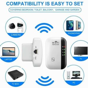 2023 Newest WiFi Extender Signal Booster, Covers Up to 3000sq.ft and 35 Devices, WiFi Range Extender, WiFi boosters for The House,with Ethernet Port, Easy Setup,Router Extender for Wireless Internet