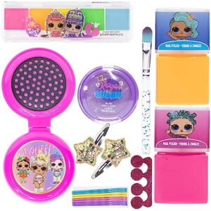 Townley Girl L.O.L. Surprise! Fashion Purse Makeup Set with Non-Toxic Nail Polish, Eyeshadow, Hair Accessories and More, Rainbow Chain for Girls Ages 3 and Up