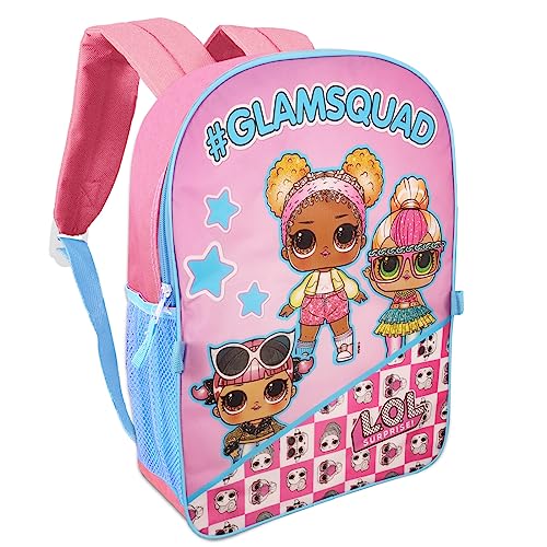 LOL Surprise Backpack with Lunch Box Set - 5 Pc Bundle with LOL Backpack for Girls, Lunch Bag, Water Bottle, Stickers, More | LOL Surprise School Supplies