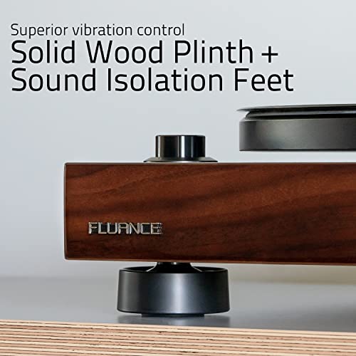 Fluance RT81 Elite High Fidelity Vinyl Turntable (Piano Black) with Ai81 Powered 2-Way Floorstanding Speakers (Black Ash) Diamond Stylus, Belt Drive, Built-in Preamp, 150W Class D Amplifier, Bluetooth