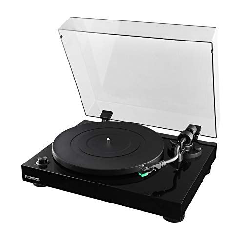 Fluance RT81 Elite High Fidelity Vinyl Turntable (Piano Black) with Ai81 Powered 2-Way Floorstanding Speakers (Black Ash) Diamond Stylus, Belt Drive, Built-in Preamp, 150W Class D Amplifier, Bluetooth