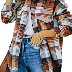 AUTOMET Womens Fall Outfits Halloween Shacket Shirts Flannel Jacket 2023 Girls Trendy