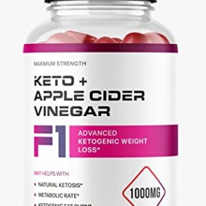 Zonata F1 Keto ACV Gummies, F1 Keto Apple Cider Vinegar, 60 Count, 1 Month Supply