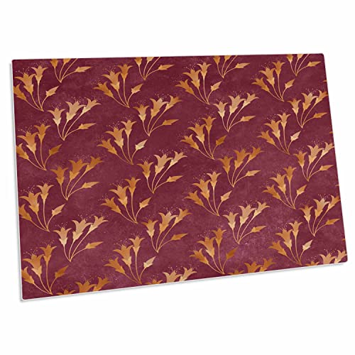 3dRose Pretty Pink and Orange Tiger Lily Pattern - Desk Pad Place Mats (dpd-326609-1)