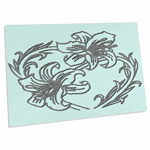 3dRose Lilies. Flowers. Light Blue. Decor. Popular Image. - Desk Pad Place Mats (dpd-218661-1)