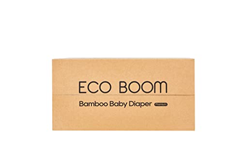 ECO BOOM Diapers, Baby Bamboo Viscose Diapers, Eco-Friendly Natural Soft Disposable Nappies for Infant, Size 5 Suitable for 26 to 37lb (X-Large - 48 Count)