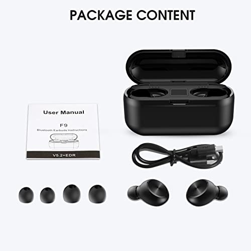 DMGLRCY Wireless Earbuds, Bluetooth Earbuds 60H Playtime Deep Bass Noise Cancelling, Wireless Ear Buds Waterproof Touch Control with Charging Case, in-Ear Headphones Built-in Mic Earphone for Sports