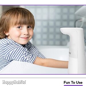 20 Second Countdown Timer Foam Soap Dispenser for Kids, Parents and Everyone. Develop Healthy Habits for Hand Washing. Use Favorite Foam Soap, Foaming soap - HappyHabits™, White