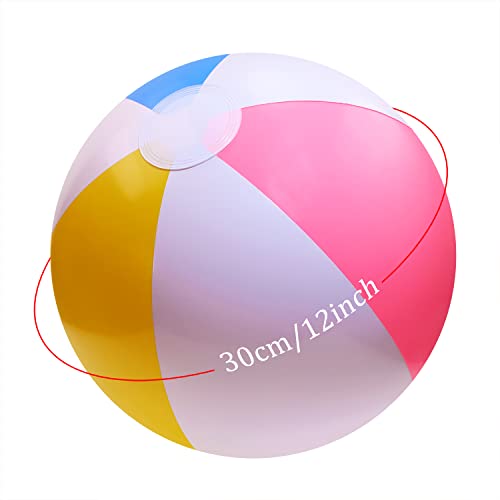 PENTA ANGEL Beach Balls 2PCS 12 Inch Inflatable/Blow Up World Globe Swimming Pool Party Favors Game Water Toy Beachball for Women Men Adults Summer Outdoor Playing