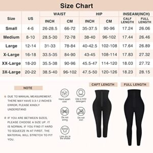 Corset Top Waist Trainer Black Leggings for Women Tummy Control Yoga Pants with Pockets for Women,Large